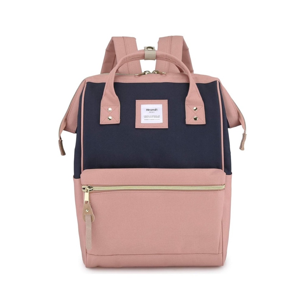 Himawari Pink Backpack with USB Charging Port 15.6 Inch Bag (USB H900D-ZF)